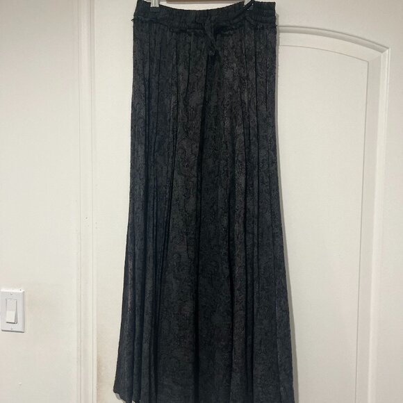 Zara womens black maxi skirt with tie - Picture 1 of 2